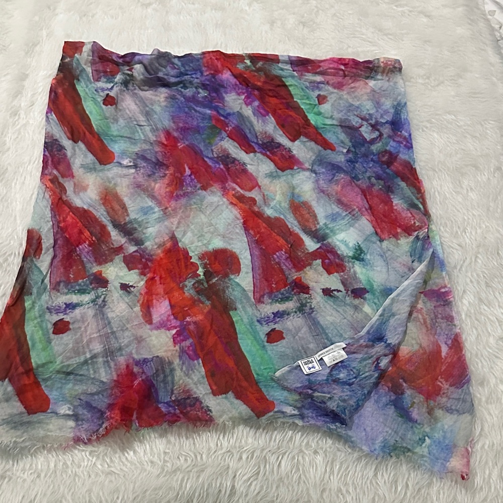 Vibrant Multicolor Abstract Scarf